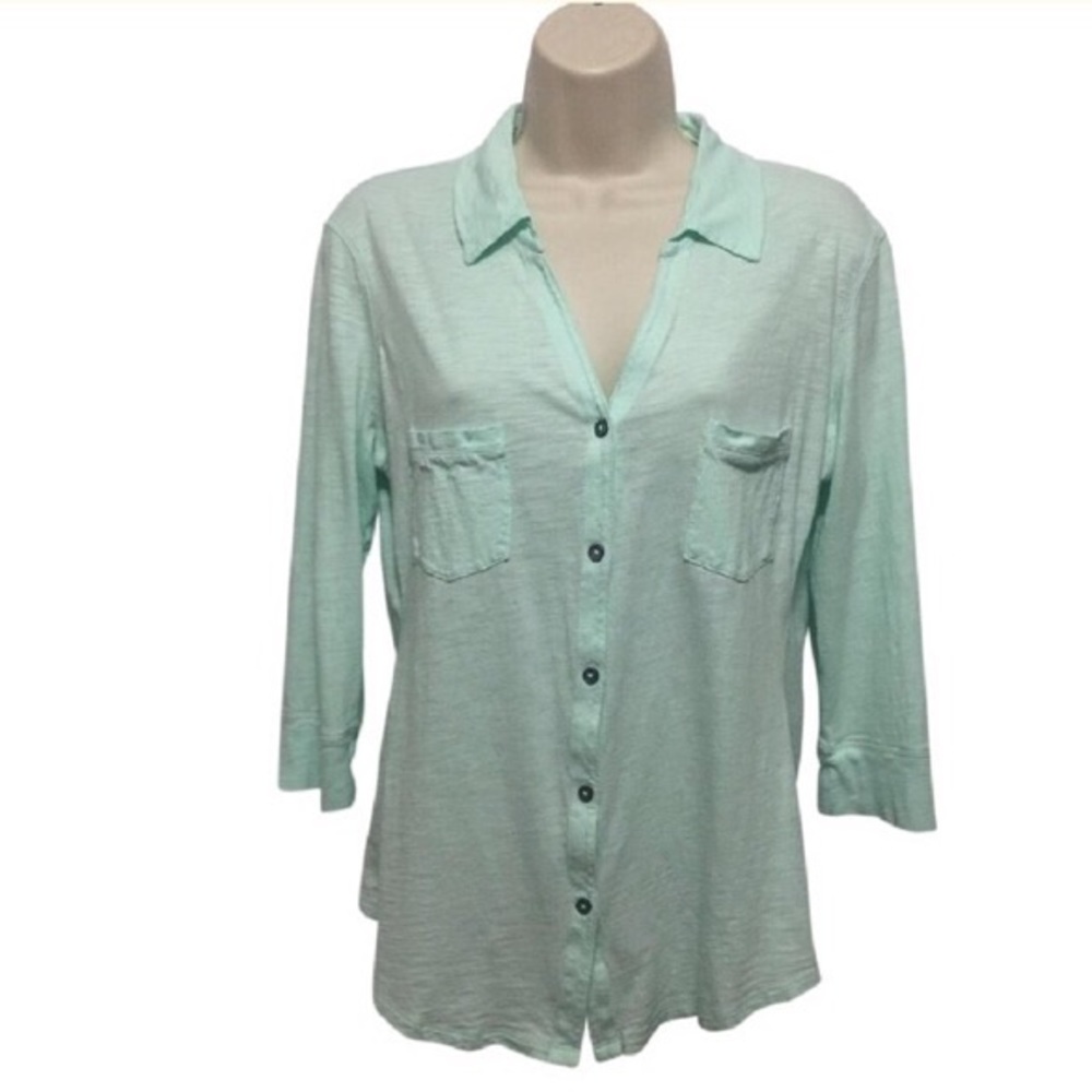 Express Mint Green Button Down Shirt